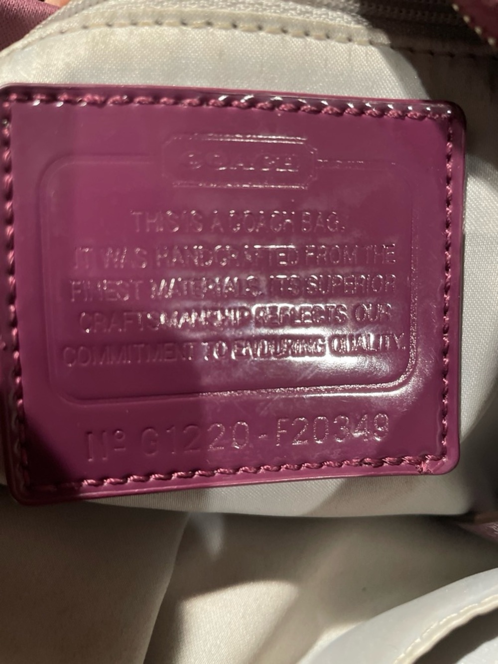 Coach Purple Signature Crossbody Bag with Studded Trim - Picture 5 of 6